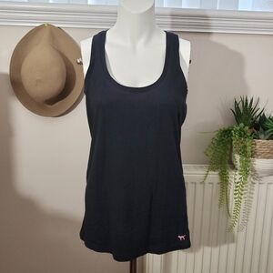 Victoria's Secret Pink Black Loose Fit Muscle Tank